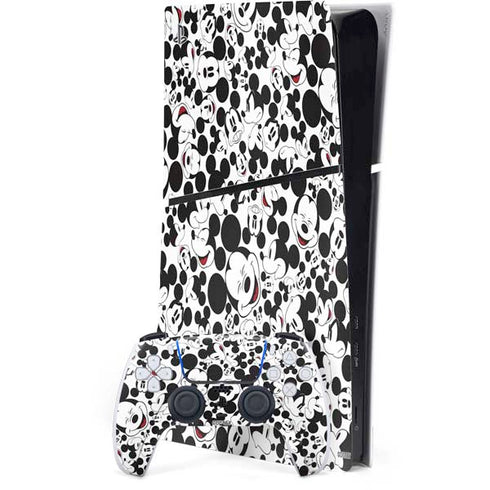 Disney Mickey Mouse Face Pattern PS5 Slim Digital Edition Console Skin